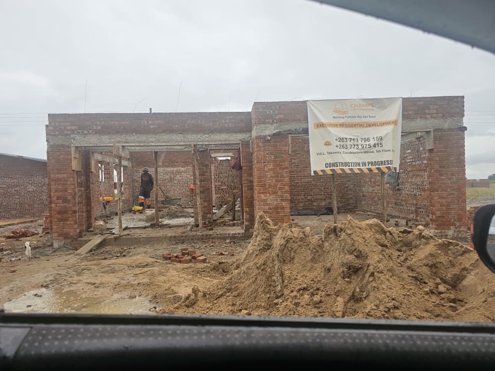 The brick superstructure before roofing