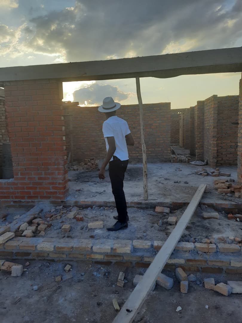 Checking the walls at wall-plate height